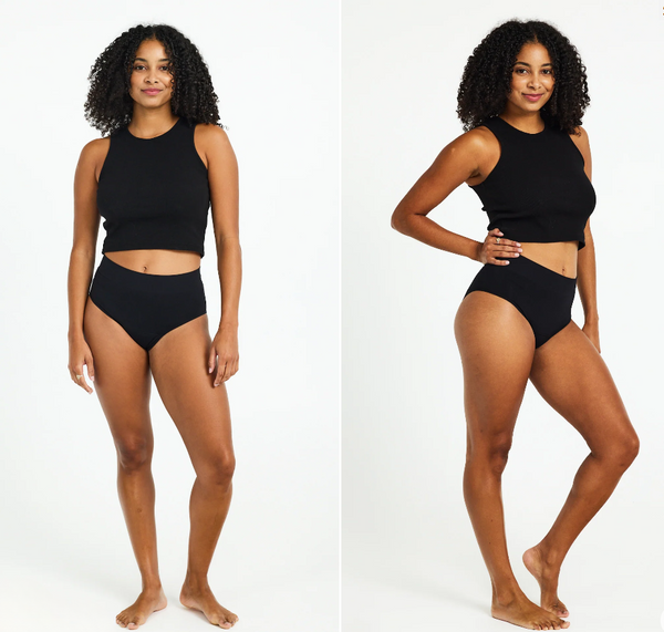 ModiComfort Seamless Full Brief - Miðlungs vörn - Svartar