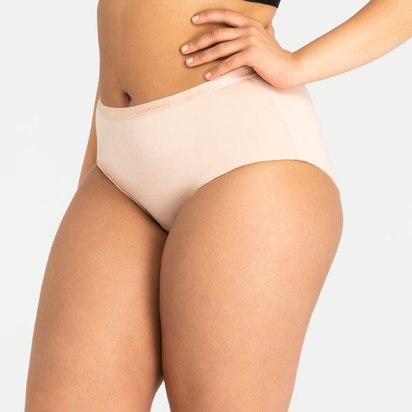 Classic Full Brief Beige - Miðlungs rakadrægni