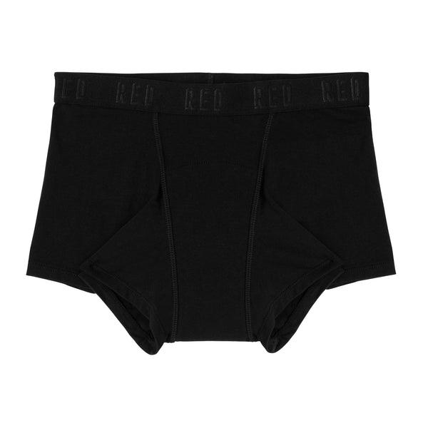 Unglinga hipster stuttbuxunærbuxur – miðlungs vernd, svartar