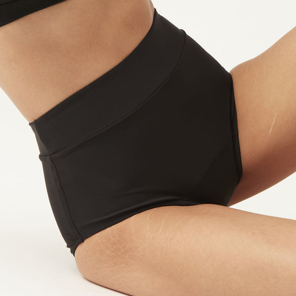 Sundbuxur - Hi-Waist Brief Black
