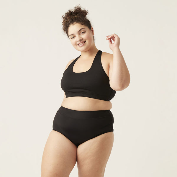 Sundbuxur - Hi-Waist Brief Black